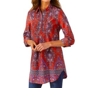Soft Surroundings Red and Purple Tunic